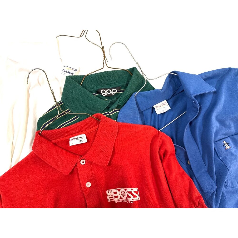 Men’s Medium/Large Vtg Reseller Shirt Lot Grand Slam, Boss, Club Med, Gap